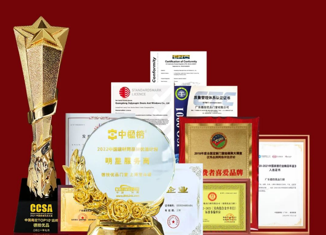 时间沥金 载誉前行| 德技优品门窗2022年度荣誉奖项盘点