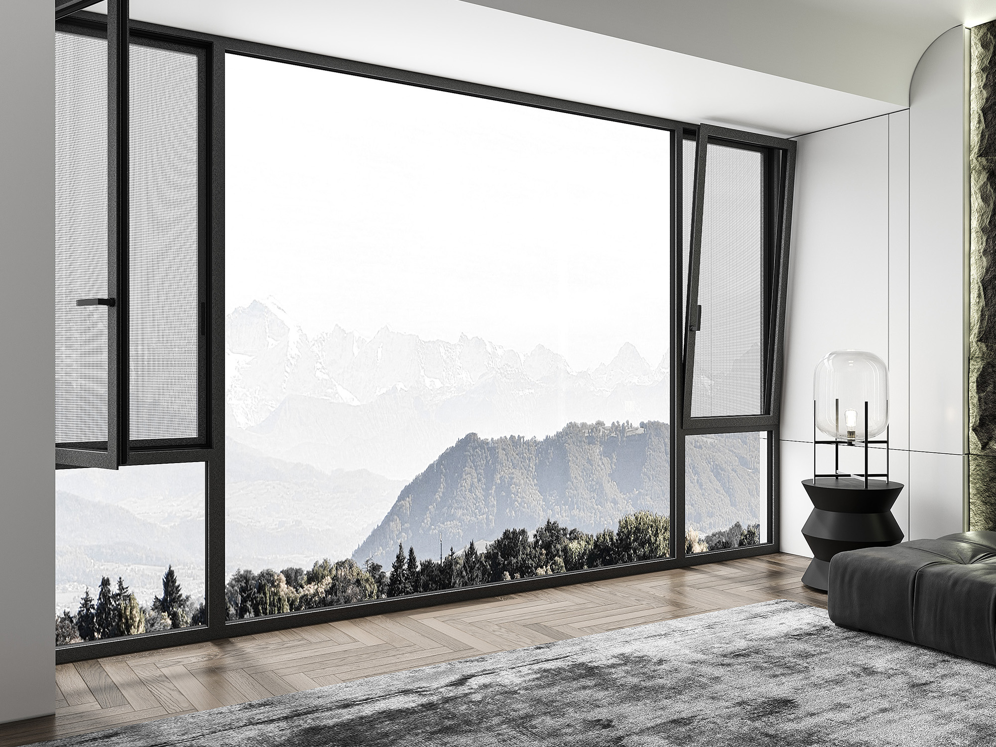 凌云E3N系统断桥双内开平开窗